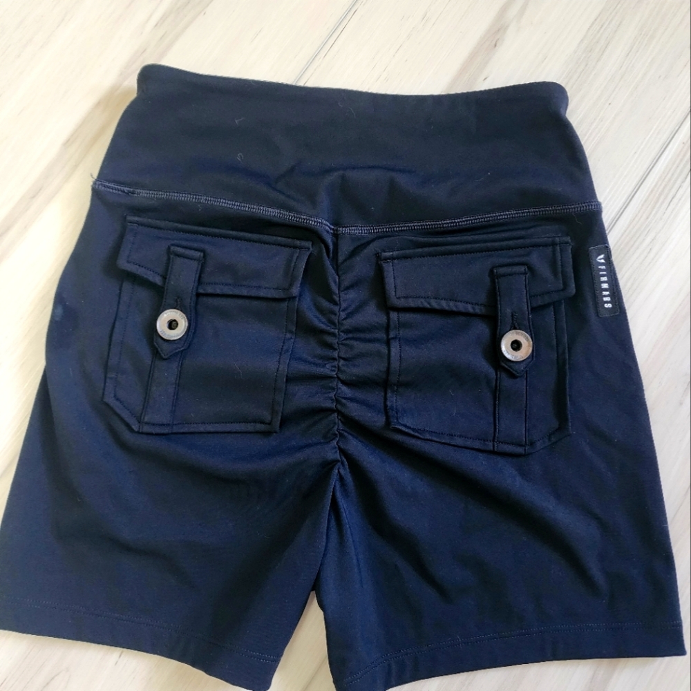 Firmabs black high waist cargo shorts U.S. size medium